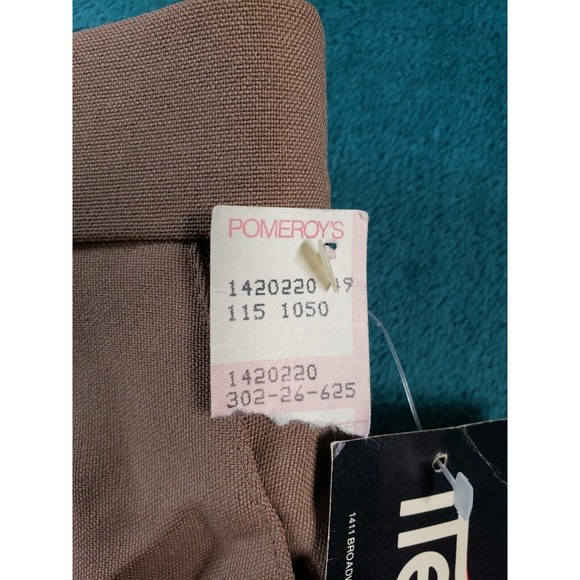 VINTAGE Item Eyes Pants Sz 18 Brown Belted Elastic Waist Ladies Made in USA NWT - Picture 4 of 16